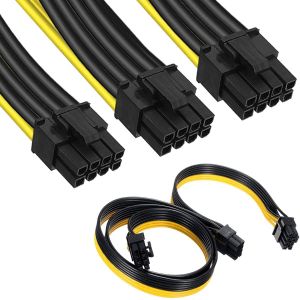 Câble d'alimentation CPU 8 Broches mâle vers Dual PCIe 8 Broches (6+2) mâle pour Corsair l'alimentation modulaire, PCI Express Câble adaptateur secteur pour carte graphique vidéo - Neuf