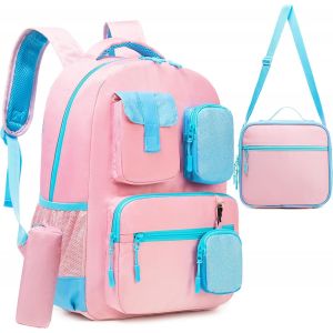 ERYI-Cartable Fille Primaire Multipoche Sac À Dos Enfants, Sac À Dos Pour Enfant Fille Primaire École,3 In 1 Sac A Dos Enfant Fille - Neuf
