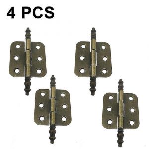 4 pcs Charnières en bronze vert Tête Couronne Charnières pour meuble armoire tiroir Do - Neuf