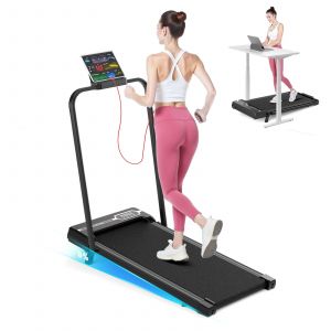Tapis De Course - Tapis De Marche Inclinable Avec 5% Incline - Moteur 2.5hp - Walking Pad Léger Avec Affichage Led, Télécommande Mute - Idéal Pour Running Et Marche - Noir - Neuf
