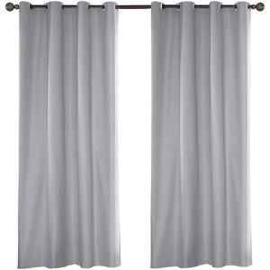 Mevronisshop-Rideaux Imperm&eacute;able D'ext&eacute;rieur, Rideau R&eacute;sistant &Agrave; La D&eacute;coloration Rideau Occultants Avec Oeillet Pour Porche Avant, Pergola, Cabanon, Gazebo (137 X 213cm, Gris Clair) - Neuf