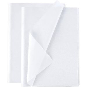 100 Feuilles Papier de Soie Blanc 35 x 50cm, Papier de Soie Blanc pour Découpage pour Emballage Cadeau, Artisanat D'art, Bricolage, Anniversaire, Mariage, Fête Prénatale, Décoration, Emballage Cadeau - Neuf