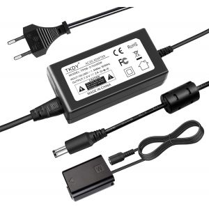 AC-PW20 Kit d'alimentation de coupleur CC pour Batterie factice NP-FW50 pour appareils Photo Sony Alpha A6400 A6100 A6000 A6300 ZV-E10 A5100 A7 A7II A7RII A7SII A7S RX10 II III IV NEX - Neuf