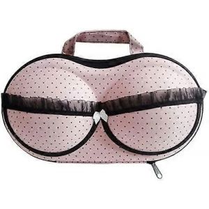 Soutien-Gorge Sac De Rangement Rose Portable Organisateur De Voyages Pour Les Soutiens-Gorge Zip 30a-36c Tasses Femmes Filles - Neuf