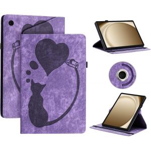 ?tui Coque pour Samsung Galaxy Tab A9 Plus 11 Pouces 2023 SM-X210/ X215/ X216- ?tui en Cuir PU avec Fonction Support/Portefeuille Coque Tablette Samsung A9+ (Violet) - Neuf