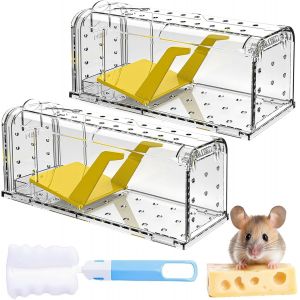ChenQuanSarl-Piège À Souris Vivant Pour Intérieur Et Extérieur - Attrape Souris Intelligent Facile À Util r, Facile À Nettoyer, Réutilisable, Libération Sans Contact (2 Pièces) - Neuf