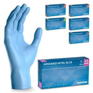 100x &reg; Gants en nitrile taille XS Bleu,Gants &agrave; usage unique pour chirurgie & laboratoire,Gants en nitrile sans poudre et sans latex,Moufles en nitrile en XS,S,M,L,XL,XXL - Neuf