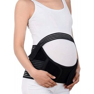 Ceinture Grossesse Maternité,Ceinture Soutien Lombaire Abdominale,Ceinture Femme Enceinte Réglable,Ceinture Soutien Bande De Bandeaux De Grossesse,Ceinture Maintien Avant Apres Grossesse (Noire) - Neuf