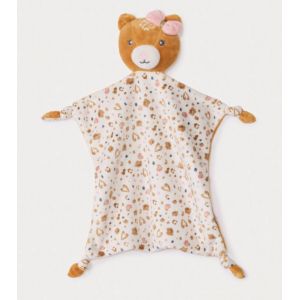 Doudou l&eacute;opard orchestra blanc ocre fleurs c?urs peluche b&eacute;b&eacute; petite fille My first collection soft toy L&eacute;o baby wild - Neuf
