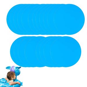 20 patchs de r&eacute;paration autocollants en PVC pour produits gonflables - Formes rondes et carr&eacute;es - Neuf