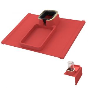 Plateau En Silicone Pour Accoudoir De Canap&eacute; Avec Porte-Gobelet Pour Les Collations Et Les T&eacute;l&eacute;commandes - Neuf