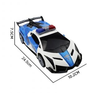Rotation automatique &agrave; 360 degr&eacute;s avec musique l&eacute;g&egrave;re voiture de police mod&egrave;le enfants jouet cadeau - Neuf