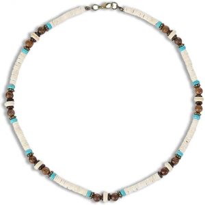 Kal-Collier De Perles,Coco Bijoux De Plage,Bijoux Noix De Coco,Surfer Collier Avec Des Perles,Bijoux De Plage Collier De Surfeur,Noix De Coco Collier,Collier De Noix De Coco,Créativité Festival Cadea - Neuf