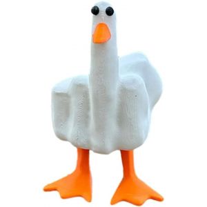 Statue de canard dr&ocirc;le avec un majeur | Bricolage &laquo; Le canard toi &raquo; | - Neuf