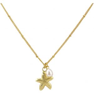 Collier Étoile De Mer En Or Pour Femme,Délicat Coquillage Pendentif Étoile De Mer Bohème Bijoux Océan Été Plage Vacances Cadeau Bijoux - Neuf
