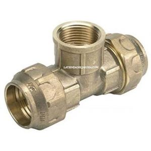 Kalanka-Raccord En T Femelle En Laiton 20mm X 1/2'' Pour Tube En Poly&eacute;thyl&egrave;ne | Connexion Rapide Et Robuste Pour Installation Eau, Dor&eacute; - Neuf