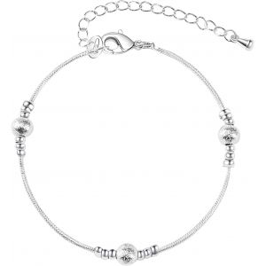 Eryi-Bracelet En Argent 925 À Chaînes Ajourables Superposé Avec Perles, Bracelet Femme Fille, Cadeau Pour Épouse Mère Fille Amie - Neuf