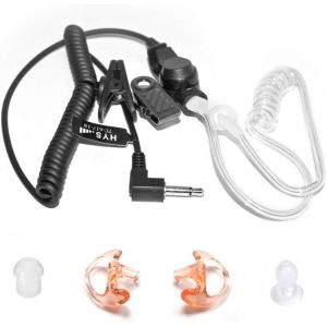 Kalanka-Listen Only Écouteurs Intra-Auriculaires (Ultra Résistants, Militaires, Sécurité) Avec Une Paire D¿Oreillettes Moyennes Et Une Embout D¿Oreillette En Champignon/Téton. - Neuf