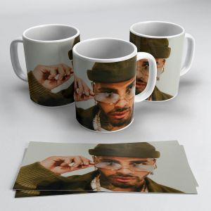 Eryi-Mug Céramique Saturno Reloaded - Cadeau Pour Fans De Rauw Alejandro (Rauw Alejandro - Visage) - Neuf