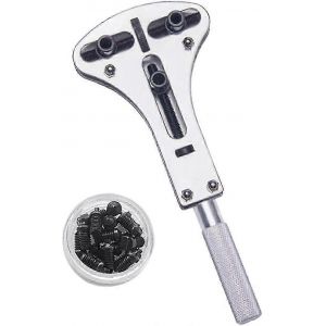 Ouvre-Montre,Couvercle Arrière Ouvert De La Montre,Outil De Retrait De Montre Avec 18 Vis D'ouverture,Pour La Réparation De Montre,Remplacement De La Pile De La Montre (Argent) - Neuf