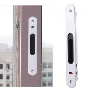 Serrure de porte coulissante - Quincaillerie de verrouillage de fenêtre de porte coulissante simple en verre simple moderne pour la sécurité domestique - Neuf