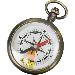 Boussole Rétro Nostalgique En Métal, Boussole De Poche Pour Enfants, Boussole D'extérieur Étanche Pour Camping, Course D'orientation, Randonnée, Survie - Neuf
