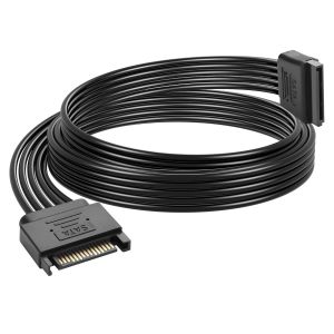 SATA câble d'alimentation pour disque dur SATA 15 broches mâle femelle rallonge d'alimentation pour disque dur (39,76 "")(101CM) - Neuf