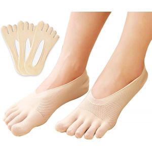 3 Paires De Chaussettes &Agrave; Cinq Doigts Pour Les Orteils No Show Compression Respirant Non Slip Low-Cut Liner Spacer Boat Chaussettes Full Toe Yoga Chaussettes Pour Femmes - Neuf