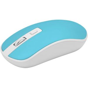 Souris sans Fil 2,4 GHz pour Ordinateur avec Nano Récepteur USB et Sensibilité Réglable Jusqu¿à 1600 DPI portée du Signal Jusqu¿à 10 m Technologie Optique - Bleu Ciel - Neuf