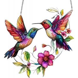 Mevronisshop-D&eacute;coration De Fen&ecirc;tre &Agrave; Suspendre, Attrape-Soleil, Pendentif Oiseau En Acrylique, D&eacute;coration De Fen&ecirc;tre Moderne, Colibri, Attrape-Soleil, Attrape-Soleil, D&eacute;coration De Printemps, &Agrave; Suspe - Neuf