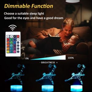 Cadeau Foot Garcon, Veilleuse 3d Illusion Football Pour Enfants En 16 Couleurs, Lampe Foot, Decoration Chambre, Chambre Enfant Garcon, Cadeau D'anniversaire, Fan De Football - Neuf