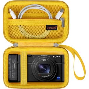 Portable Case for Sony rx100 VII/rx100 VI/rx100 V/rx100 IV/rx100 III Compact Digital Camera Bag with Mesh Zip Pocket Yellow - Neuf