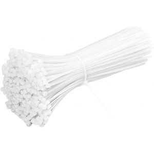 MEVRONISSHOP-1000 Pi&egrave;ces Serre Flex Blancs 100 mm X 1,8 mm, Mini Collier Serrage Plastique, Petites Attache Cable Dot&eacute;s D'Un M&eacute;canisme D'Auto-Verrouillage Int&eacute;gr&eacute; Qui Se Fixe Automatiquement Lors Du - Neuf