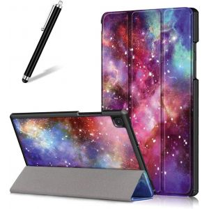 ELVORIX-Coque pour Samsung Galaxy Tab A7 2020 10.4 T500/T505/T507,&Eacute;tui Cuir &agrave; Rabat Mince L&eacute;ger avec Support Pliable,R&eacute;glable Multi-Angle B&eacute;quille Folio Flip Tablette Housse,Voie Lact&eacute;e - Neuf