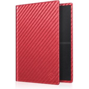 KALANKA-Étui de protection ultra fin et léger pour carte grise de véhicule avec cuir synthétique de qualité supérieure - Plusieurs couleurs - Pour carte grise de véhicule, rouge, 12.5*9*0.5 cm - Neuf