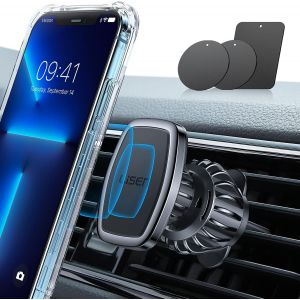 2025 Support Telephone Voiture Magnetique, [6 Aimants Puissants] [Clip Am&eacute;liorer] Porte T&eacute;l&eacute;phone Voiture Aimant&eacute; Pour Iphone 17 16 15 Pro Max Plus, Galaxy S25 24 Ultra Et Android Smartphone - Neuf