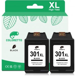 301XL Ink Cartridges Replacement for HP 301 XL Black DeskJet 1000 1010 1050 1510 1512 2050 2540 3050 3059 Envy 4500 4502 4504 4507 4508 5530 Officejet Jet 2620 2622 4630 4632 4634 - Neuf