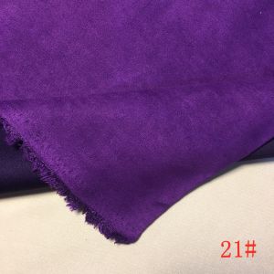 Tissu En Daim De Cryptage Polyester,Housse De Canapé En Peau De Daim Cinq Satinées,Housse De Siège De Voiture,Rideau À Rabat En Fourrure,Tissu À Coudre Pour Vêtemen - Type [Purple-21]-100cm X 150cm - Neuf