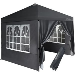 Ulteronixshop-Tonnelle Pliante 3x3 Imperm&eacute;able & 2,5 X 2,5m & 3x6m Avec Parois Lat&eacute;rales, Barnum Montage En Un Geste & Sac De Rangement &Agrave; Roulettes, Tonnelle De Jardin Exterieur, Id&eacute;al Pour Camping - Neuf
