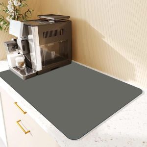 Kalanka-Tapis Egouttoir Vaisselle Absorbant 60 X 50 Cm, Tapis &Eacute;gouttoir De Cuisine Antid&eacute;rapant, Tapis S&eacute;chage Vaisselle Super Absorbant, Tapis Machine A Cafe, Tapis &Agrave; Boire Pour Animaux De Compagnie - Neuf