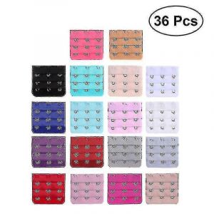 36 Pièces Soutien-Gorge Femme Extenders Soutien-Gorge Extension Crochets 2 Crochets Et 3 Crochets (18 Couleurs) - Neuf