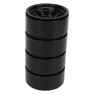 4 pièces jeu de jantes de roue RC en acier allié de Zinc universel 1.9 pouces 10 jantes moyeu de roue de voiture sur chenilles RC pour Axial SCX10 II III noir - Neuf
