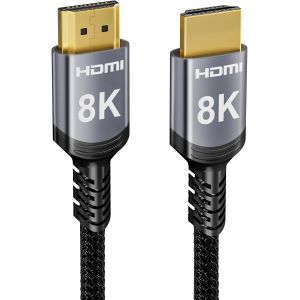8K C&acirc;ble HDMI 2.1 48Gbps 20M, Haute Vitesse HDMICable 0.01ms 4K 240Hz 165Hz 120Hz 8K 60Hz eARC Netflix HDCP 2.3 2.2 DTS:X HDR10+ Soundbar TV Moniteur Projecteur Roku Sky-Q PS5 X-box Blu-ray - Neuf