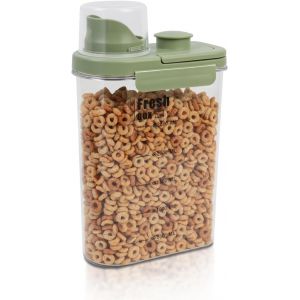 Cmws-Bo&icirc;te Rangement Cuisine, Bo&icirc;te Herm&eacute;tique Alimentaires En Plastique Avec Couvercle, Provision Conservation Placard Organisation Bocaux Pour C&eacute;r&eacute;ales P&acirc;tes Farine (1 Pi&egrave;ce X 2.8l - Vert Herbe) - Neuf