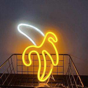 Banane N&eacute;on Led N&eacute;on Support Mural N&eacute;on Pour La D&eacute;coration Int&eacute;rieure Batterie Et Usb Veilleuse Au N&eacute;on Enseigne Au N&eacute;on Illumine Les Enfants Chambre F&ecirc;te No&euml;l Mariage - Neuf