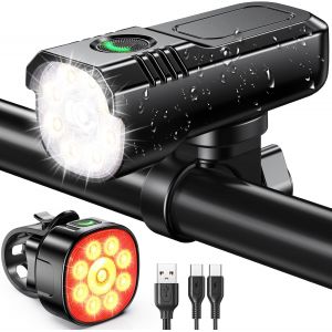 Subzonal-Lumiere Velo Avant Et Arriere Super Lumineux, Lampe Velo Led Alliage Aluminium Robustes, 8+7 Modes & Rechargeable Usb Lumi&egrave;re V&eacute;lo, &Eacute;clairage V&eacute;lo &Eacute;tanche Ip65 Pour Cyclisme Nocturne/Course/ - Neuf