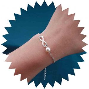Asas-Unique Petit Bracelets De L'amitié Infinie En Perles Chaîne De La Main En Argent Harnais De La Main Perle Délicate Link Infinite Friendship 8 Slave Bracelets Bijoux Pour Femmes Filles - Neuf