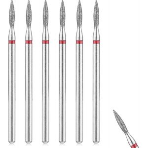 Lot De 6 Forets À Cuticules En Acier Inoxydable Avec Étui Pour Manucure Pédicure Polissage Têtes De Meulage Outils Professionnels En Métal Pour Enlever Le Carbure Et Les Ongles En Gel Acrylique - Neuf
