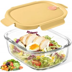Kalanka-Lunch Box, Bo&icirc;te &Agrave; D&eacute;jeuner 940 Ml, Bo&icirc;te &Agrave; Bento &Agrave; Compartiment Unique, R&eacute;cipients Alimentaires En Verre Sans Bpa Pour Micro Ondes Et Four, Adapt&eacute;s Aux Bureaux Et Aux &Eacute;coles - Neuf