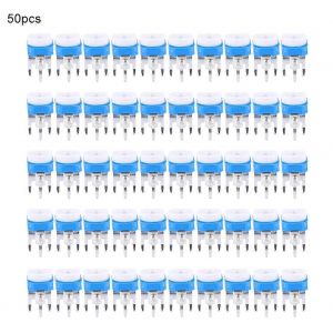 50Pcs Résistance Variable Haute Précision Horizontal Bleu Blanc Potentiomètre 100-2000K (300K) - Neuf